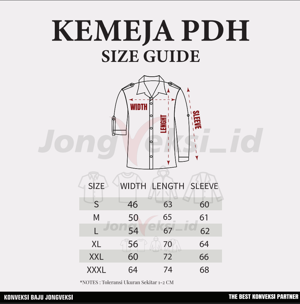 Size PDH Jongveksi